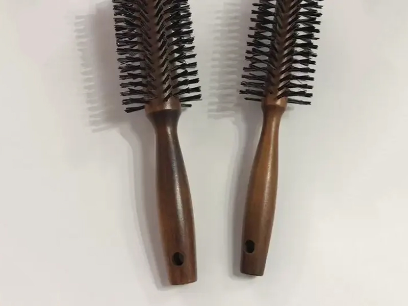 圆形木发梳